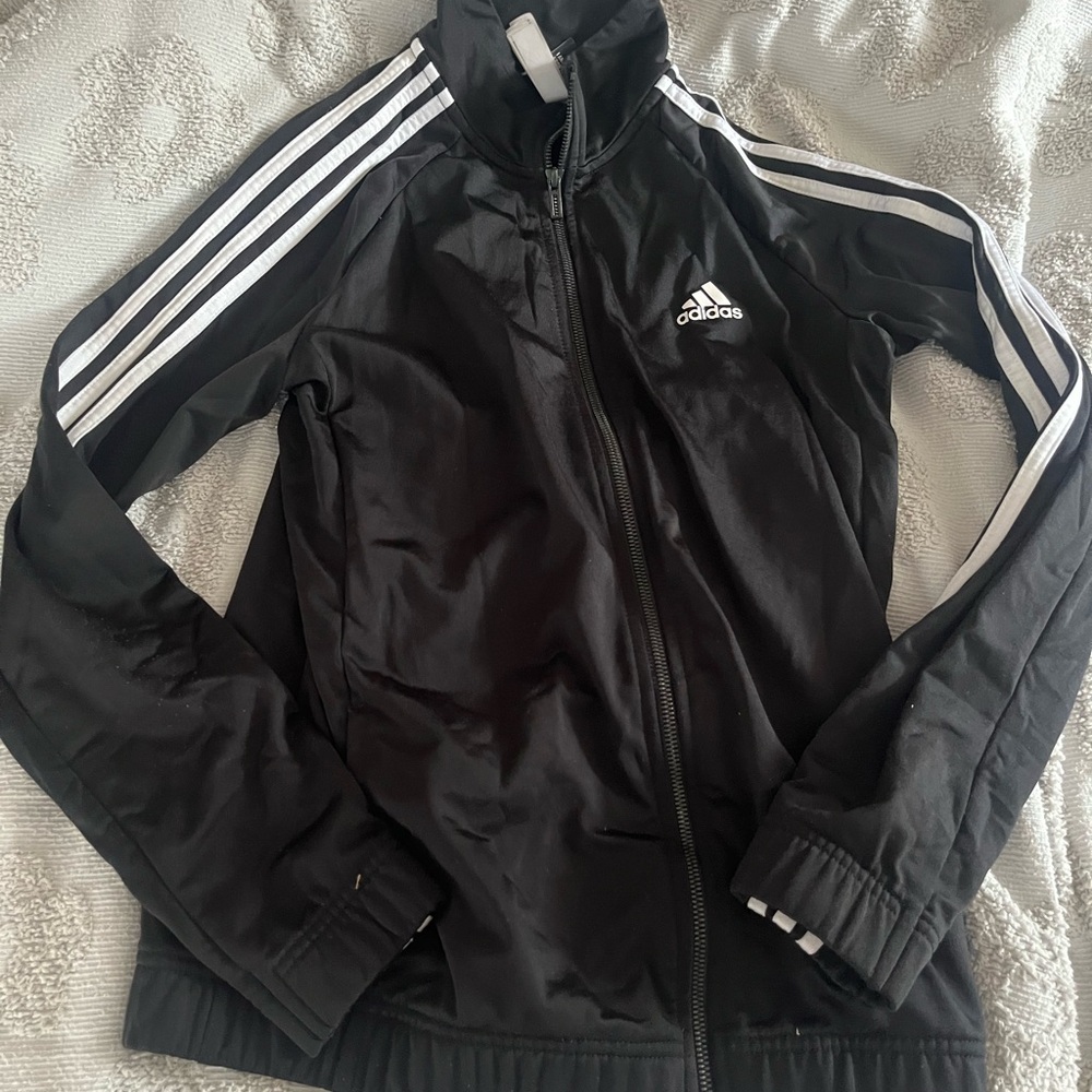 Adidas Black and White Track Jacket